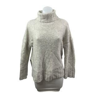Philosophy Women's Gray Wool Long Sleeve Turtleneck Knit Sweater Top Size M